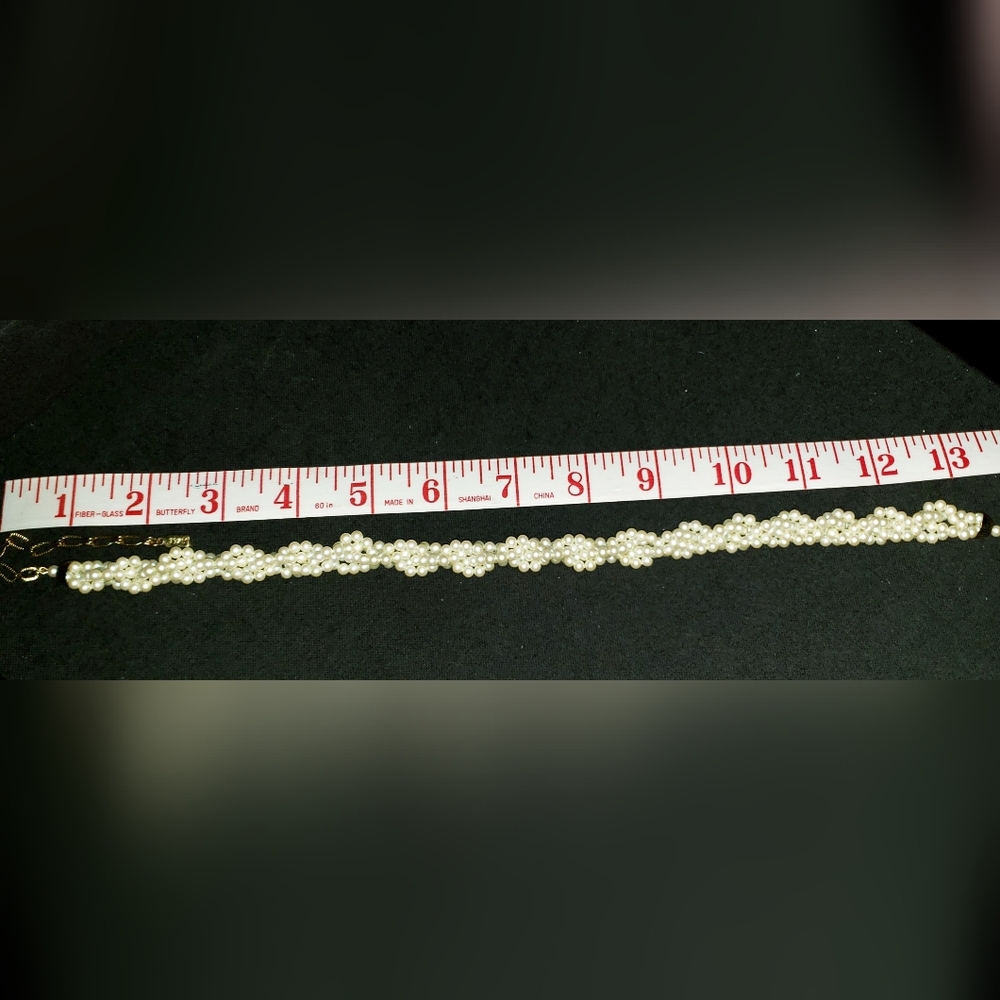 1928 Faux Pearl Collar Necklace - Picture 4 of 4